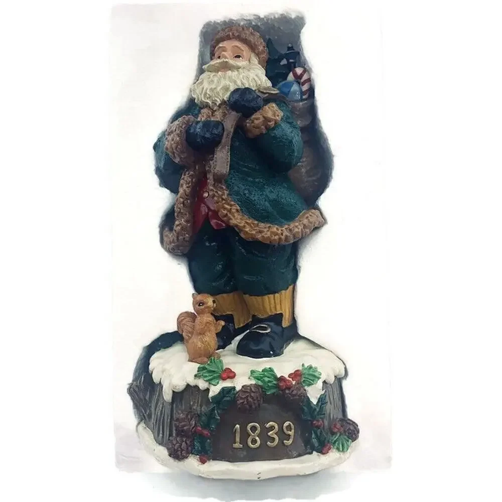 Home for the Holidays Visions of Santa 1839 Musical Resin Figurine 10